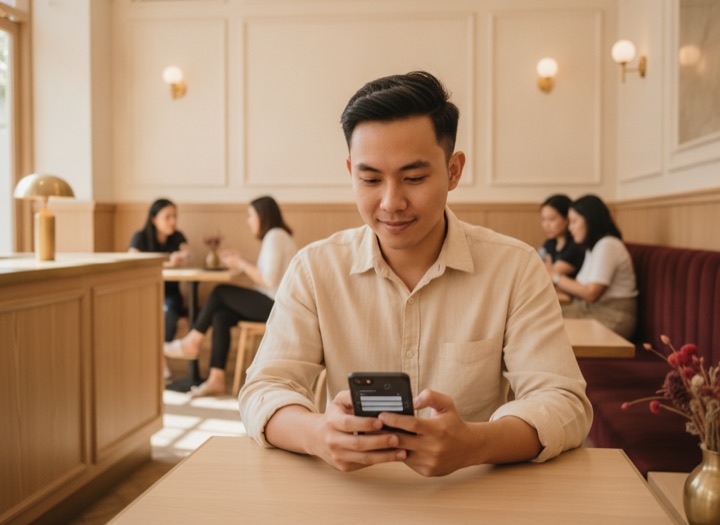 Signing up on a smartphone